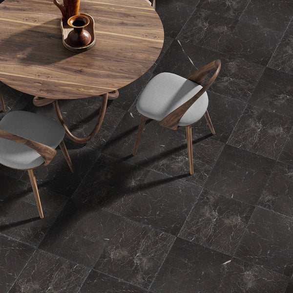 Nero Honed Marble Tiles 18x18
