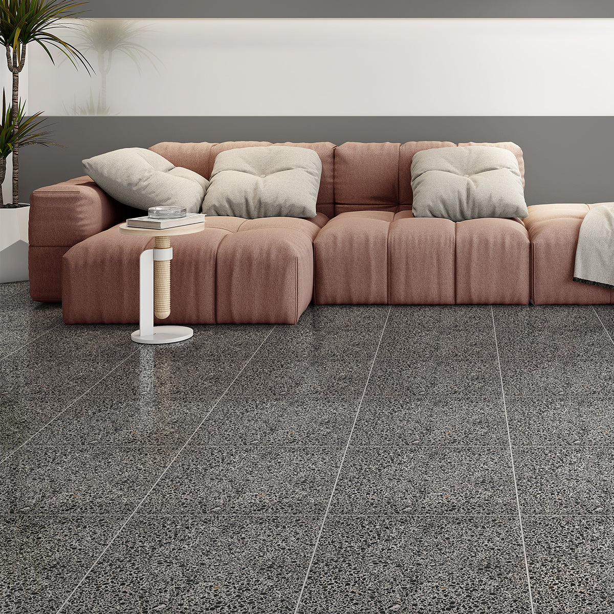 Bold Honed Terrazzo Tiles 15 3/4x15 3/4