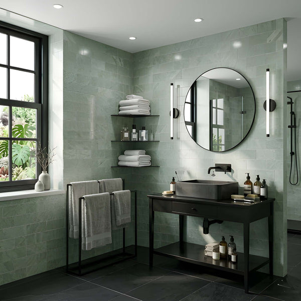 Ming Green Polished Marble Tiles 2 3/4x5 1/2