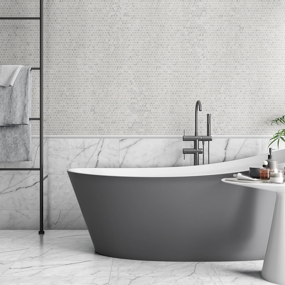 Italian Carrara Honed Marble Tiles 12x24