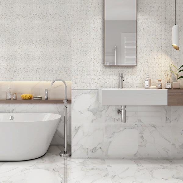 Calacatta Gold Honed Marble Tiles 18x18