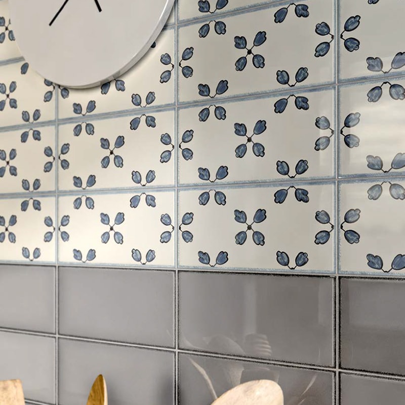 Grigio Glossy Ceramic Tiles 4x8