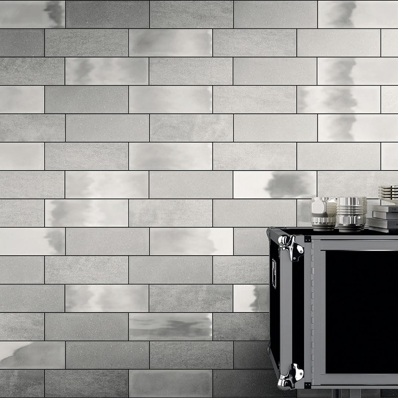Grigio Esercito Glazed Ceramic Wall Decos 4x12