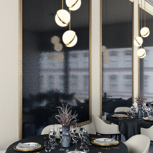 Black Polished Hexagon Glass Mosaics 11 3/4x11 1/2