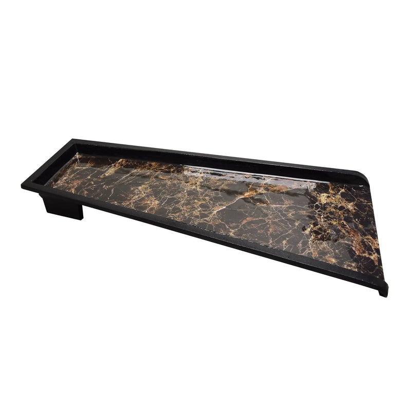 Brown Faux Marble 24-in Cast Aluminum Downspout Gutter Splash Block by Sharicks