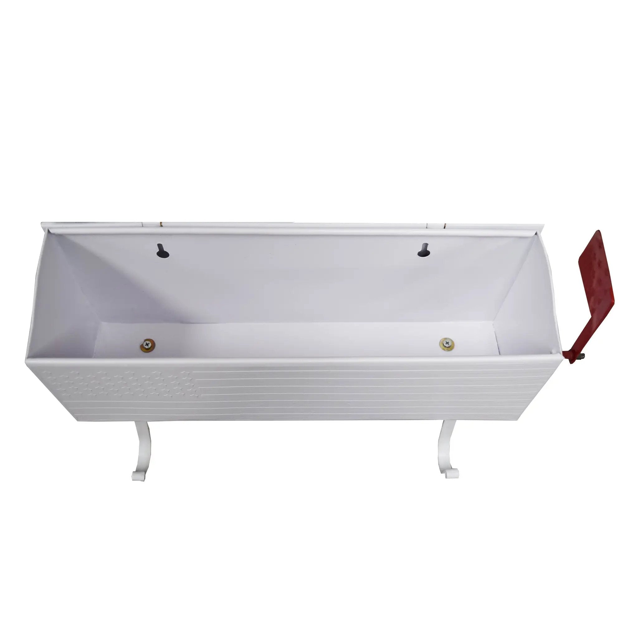 White American Flag Metal Wall Mounted Mailbox with Hangers by Sharicks