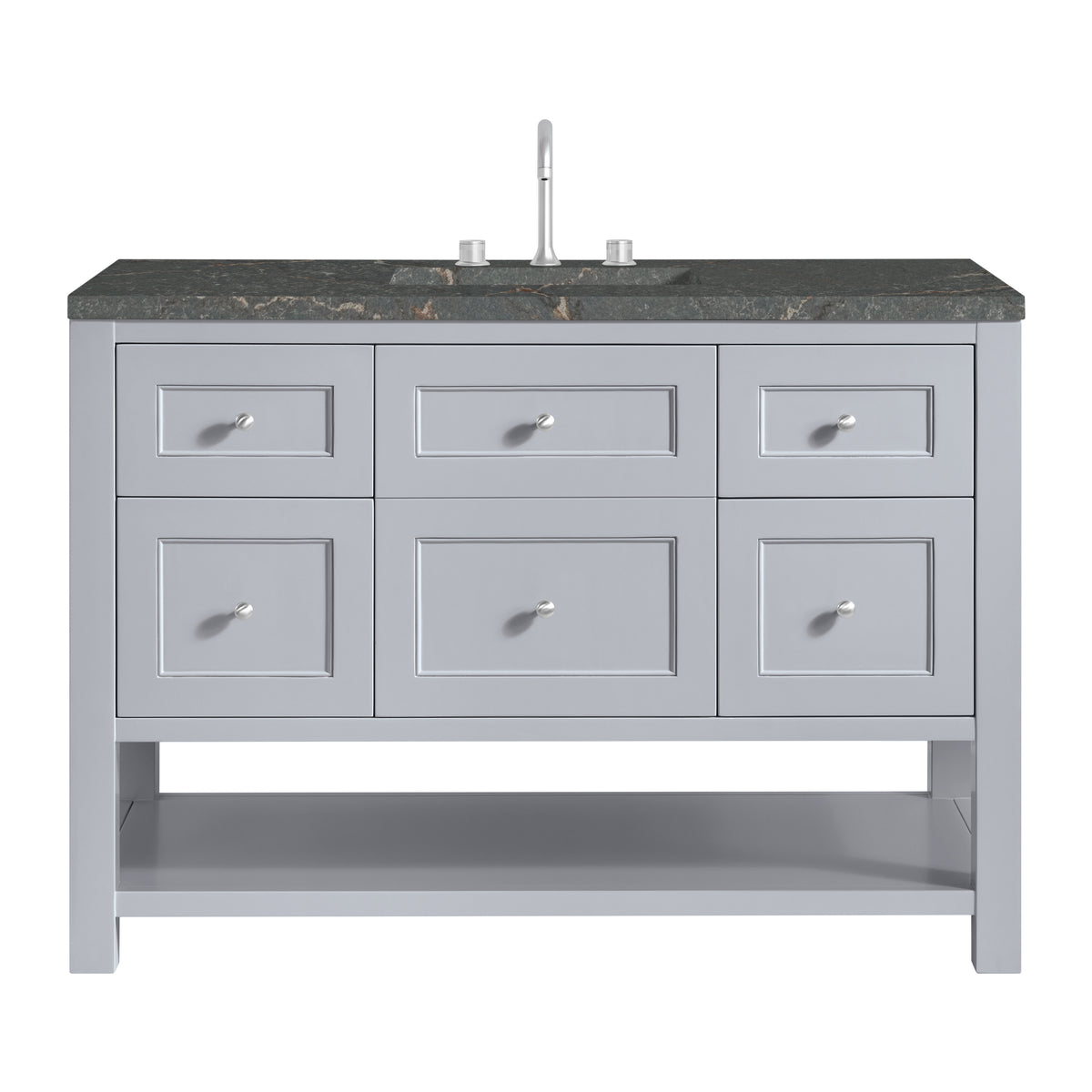 James Martin Breckenridge 48" Single Bathroom Vanity, Serenity Blue with Parisien Bleu (FreePower) countertop