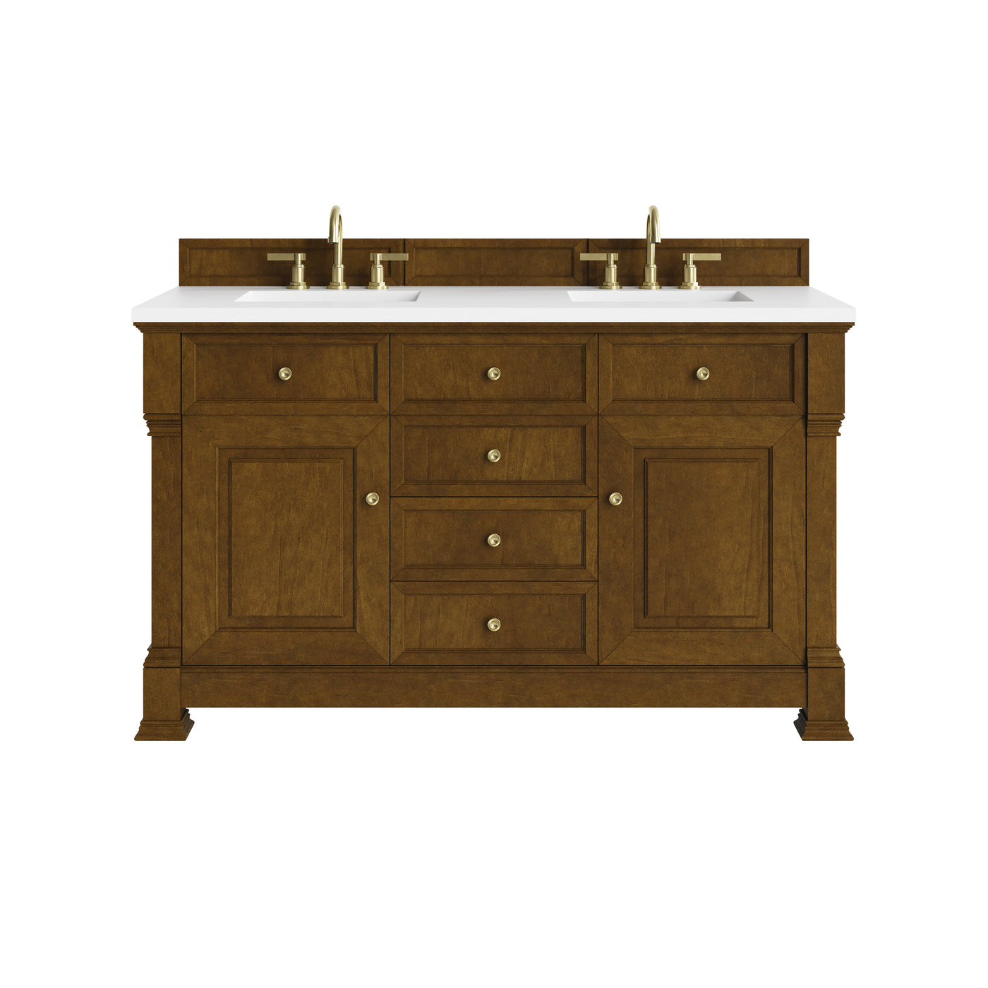 James Martin Brookfield 60" Double Bathroom Vanity, Honey Oak by James Martin