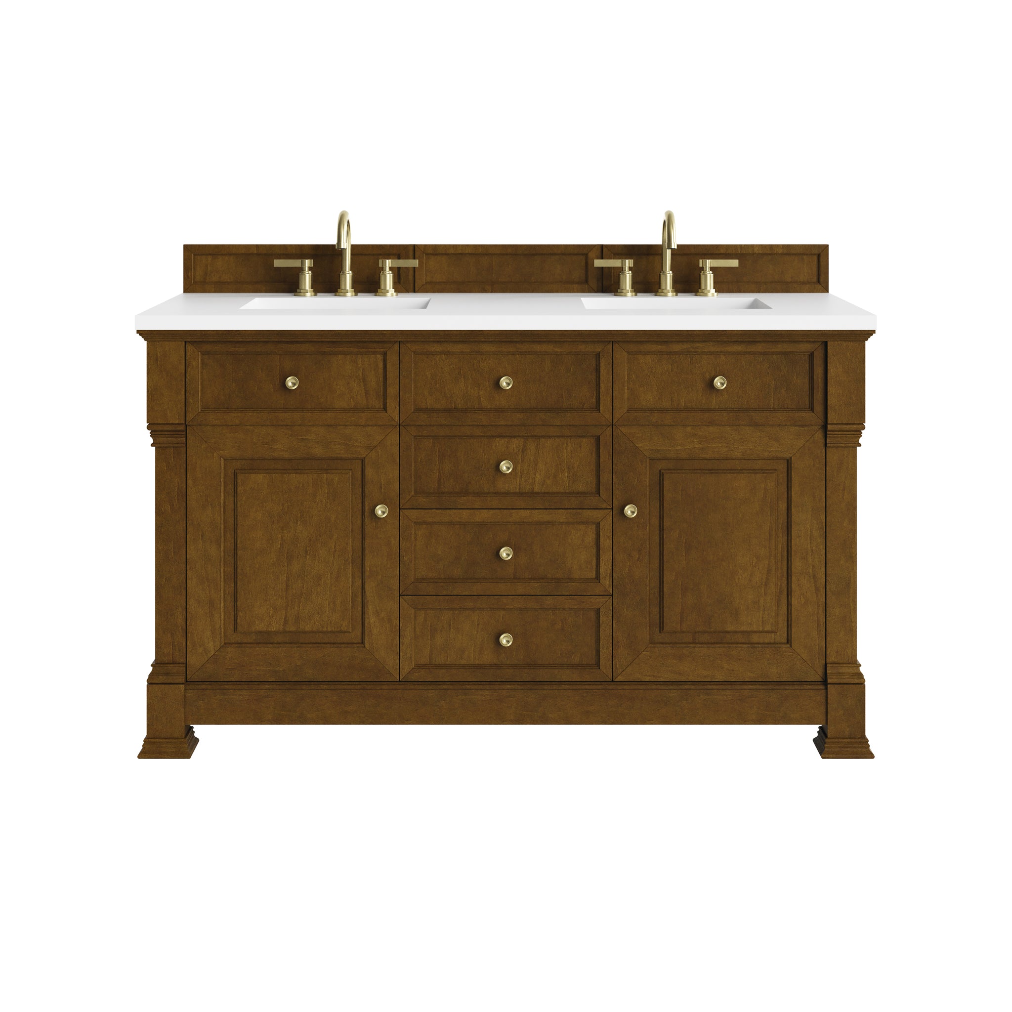 James Martin Brookfield 60" Double Bathroom Vanity, Honey Oak by James Martin