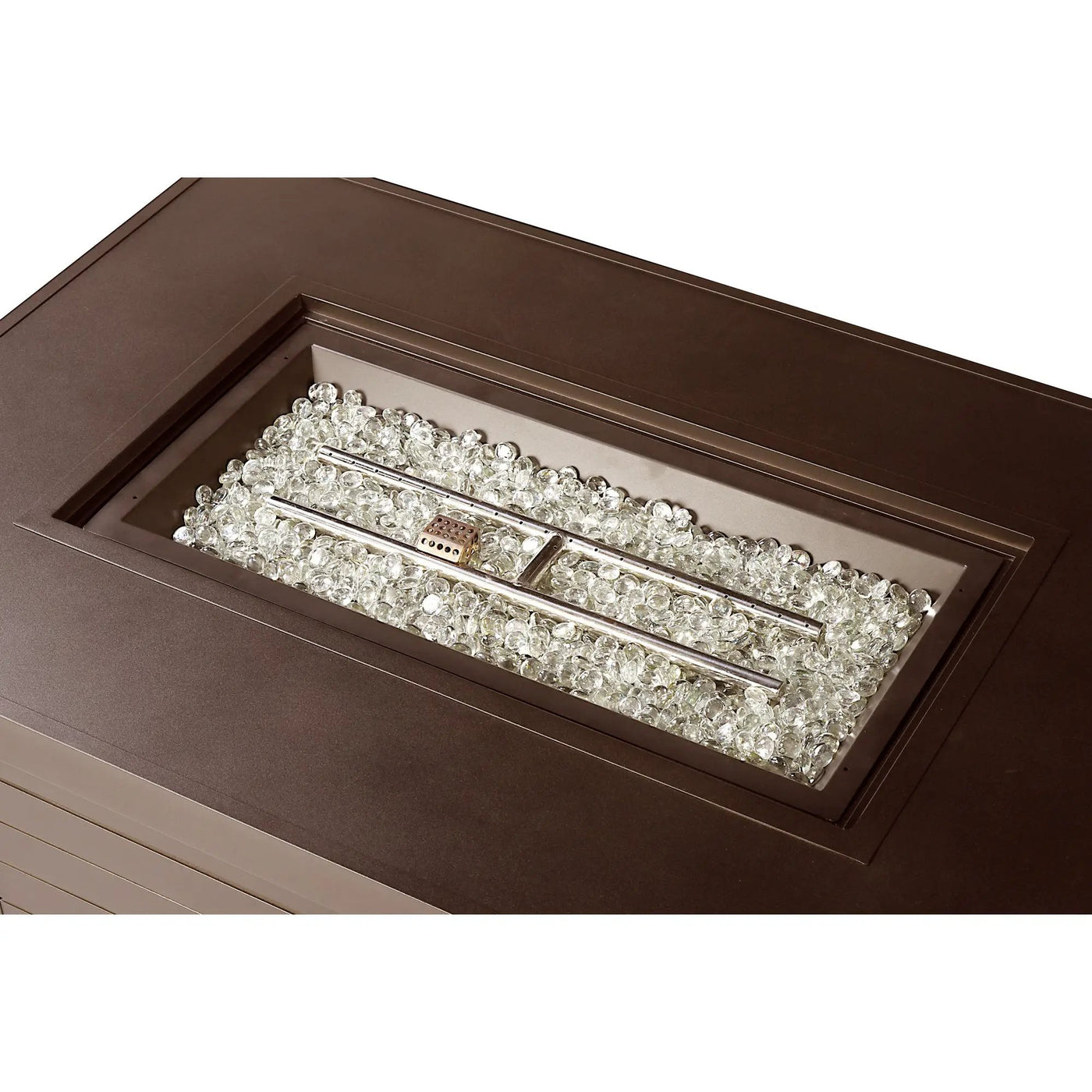 Aluminum 48-in Rectangular Propane Fire Table, Beads, Covers and Lid by Sharicks