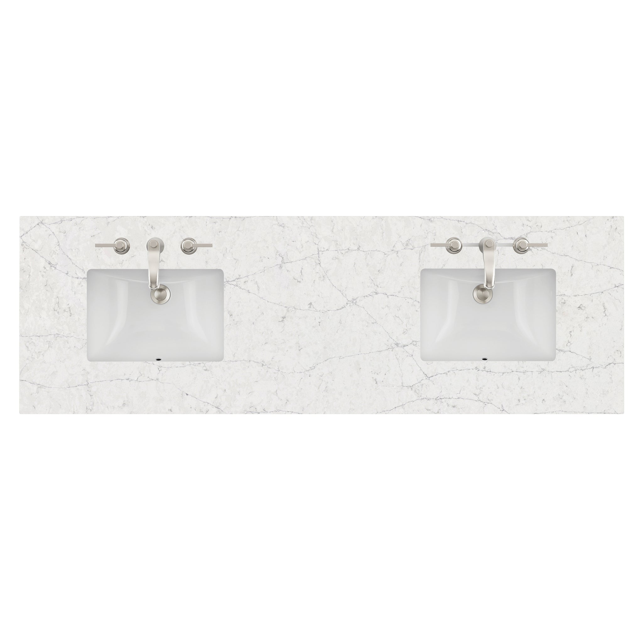 James Martin 72" Double Vanity Top with Eternal Jasmine Pearl (Quartz) countertop
