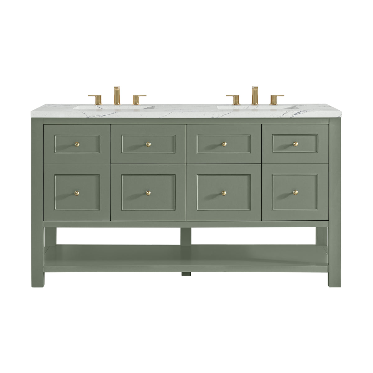James Martin Breckenridge 60" Double Bathroom Vanity, Smokey Celadon, view 32