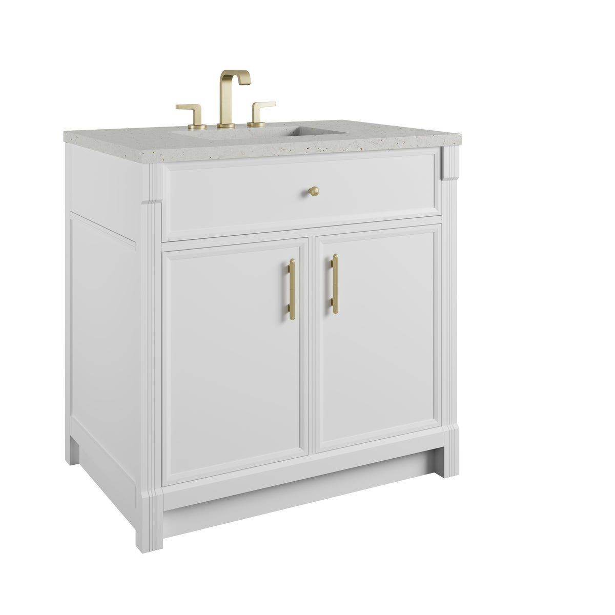 James Martin Bellshire 36" Single Bathroom Vanity, Bright White, view 28