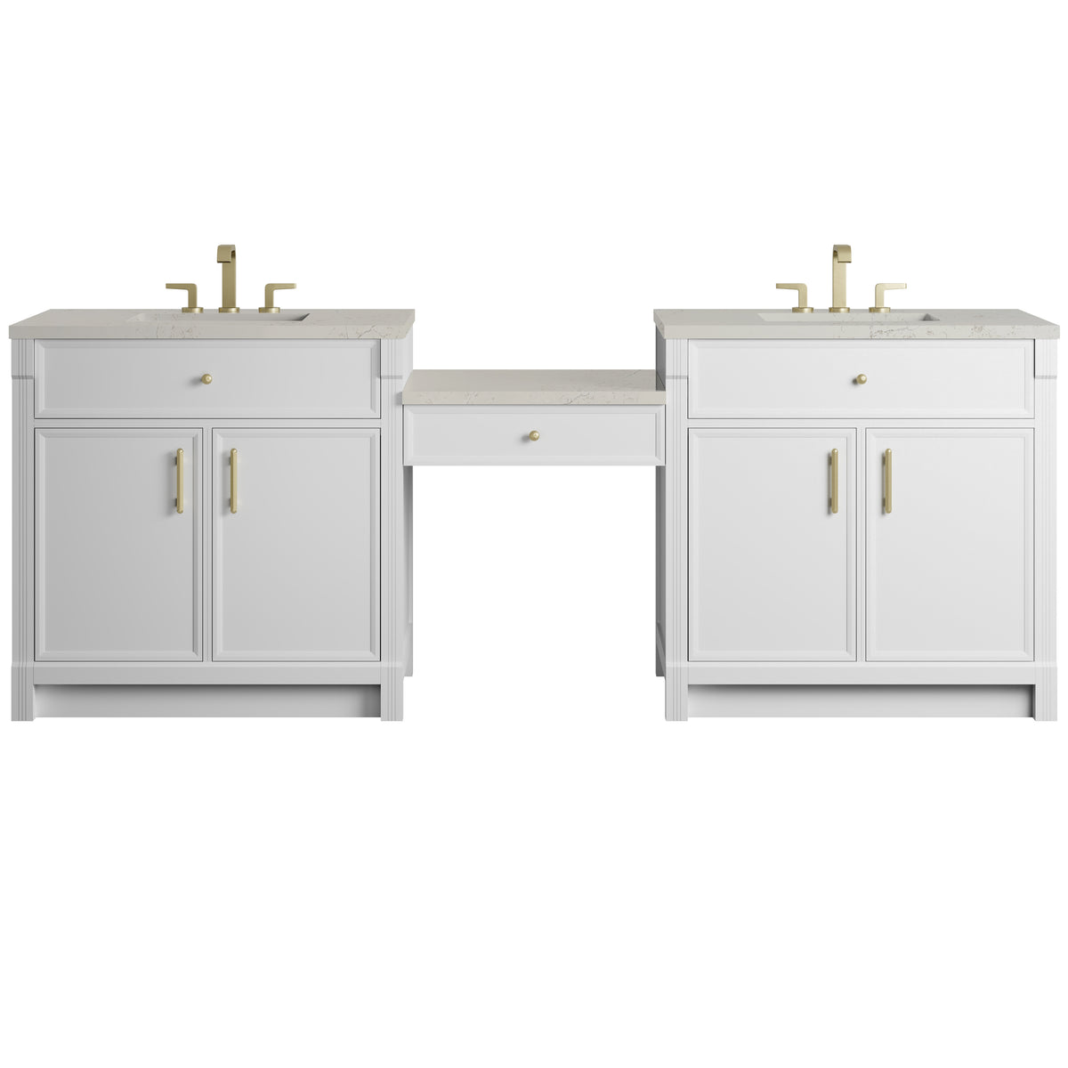 James Martin Bellshire 96" Double Bathroom Vanity, Bright White, view 36