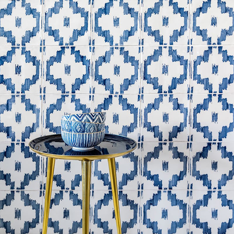 Ikat Crackled Ceramic Tiles 8x8 Ceramic Crackled 8x8 Tiles — 2