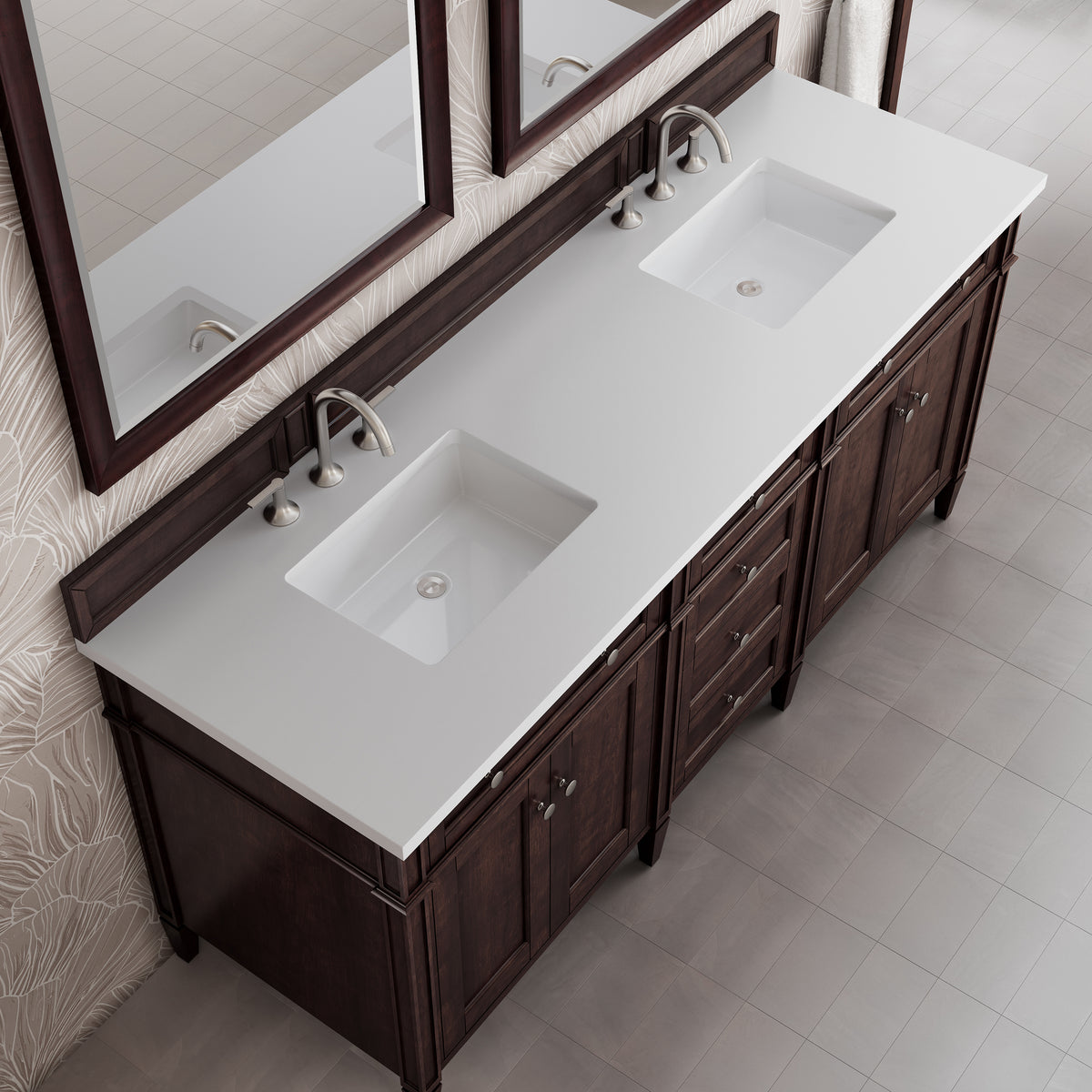 James Martin Brittany 72" Double Bathroom Vanity, Burnished Mahogany, view 34