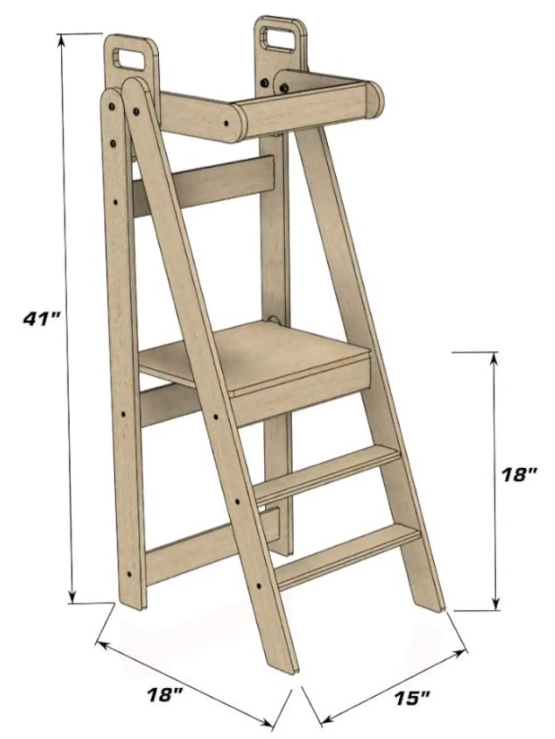 BLAZE- Collapsible Kitchen Stool by Bush Acres