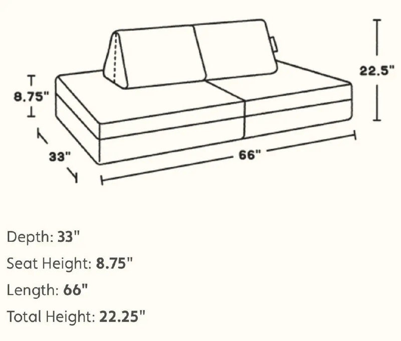 RONAN- Play Cushion Couch by Bush Acres