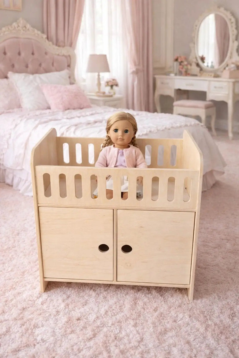 CLARA- Doll Crib with Storage by Bush Acres
