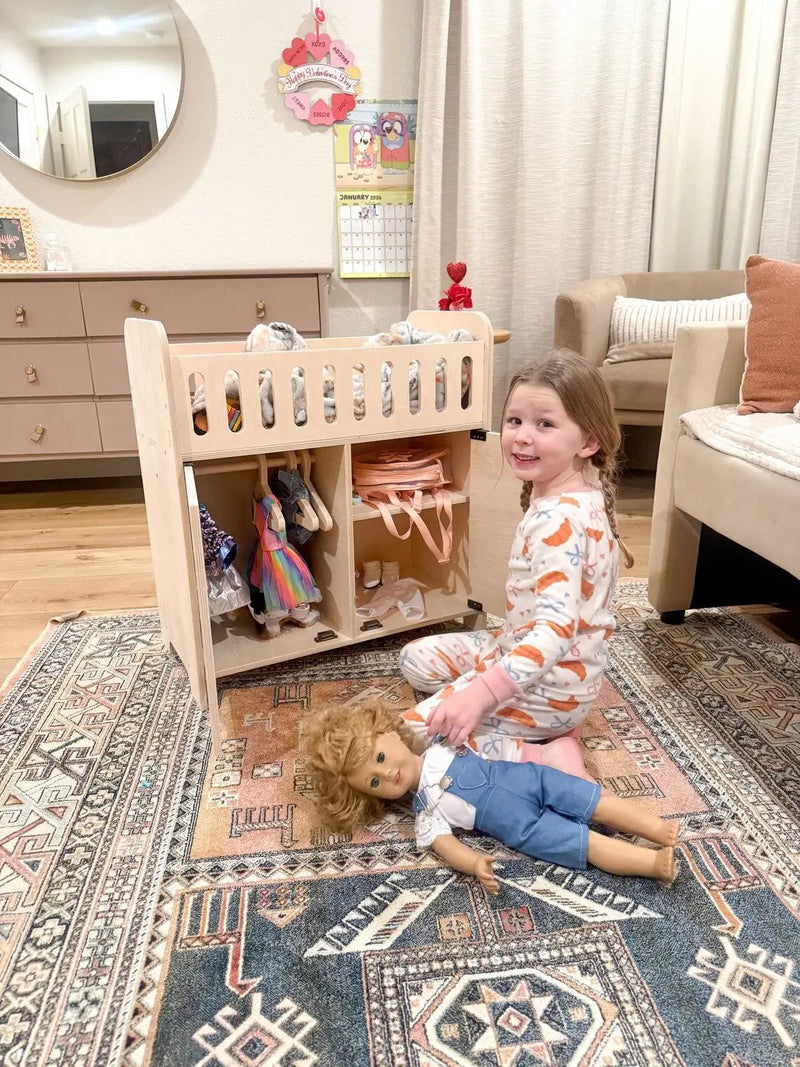 CLARA- Doll Crib with Storage by Bush Acres