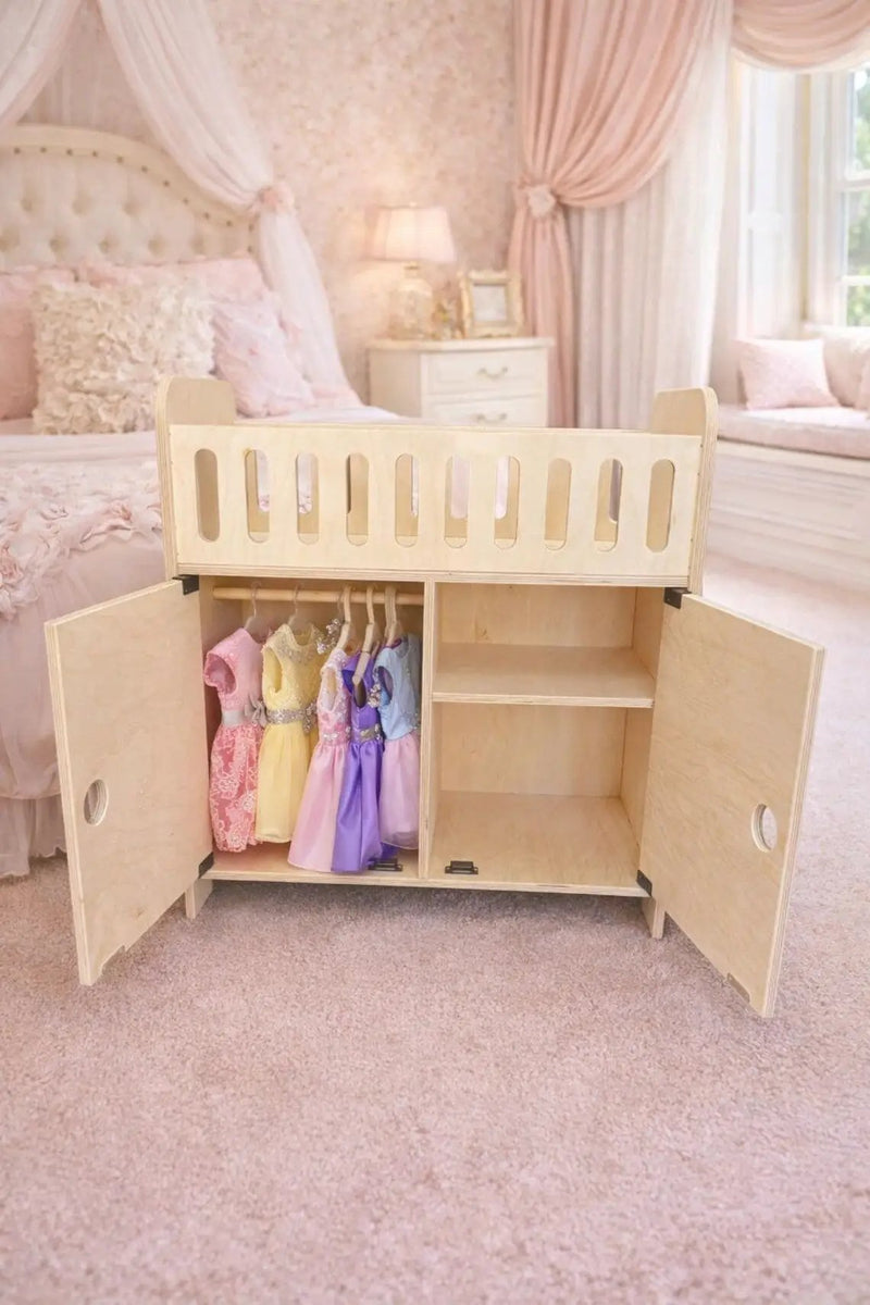 CLARA- Doll Crib with Storage by Bush Acres