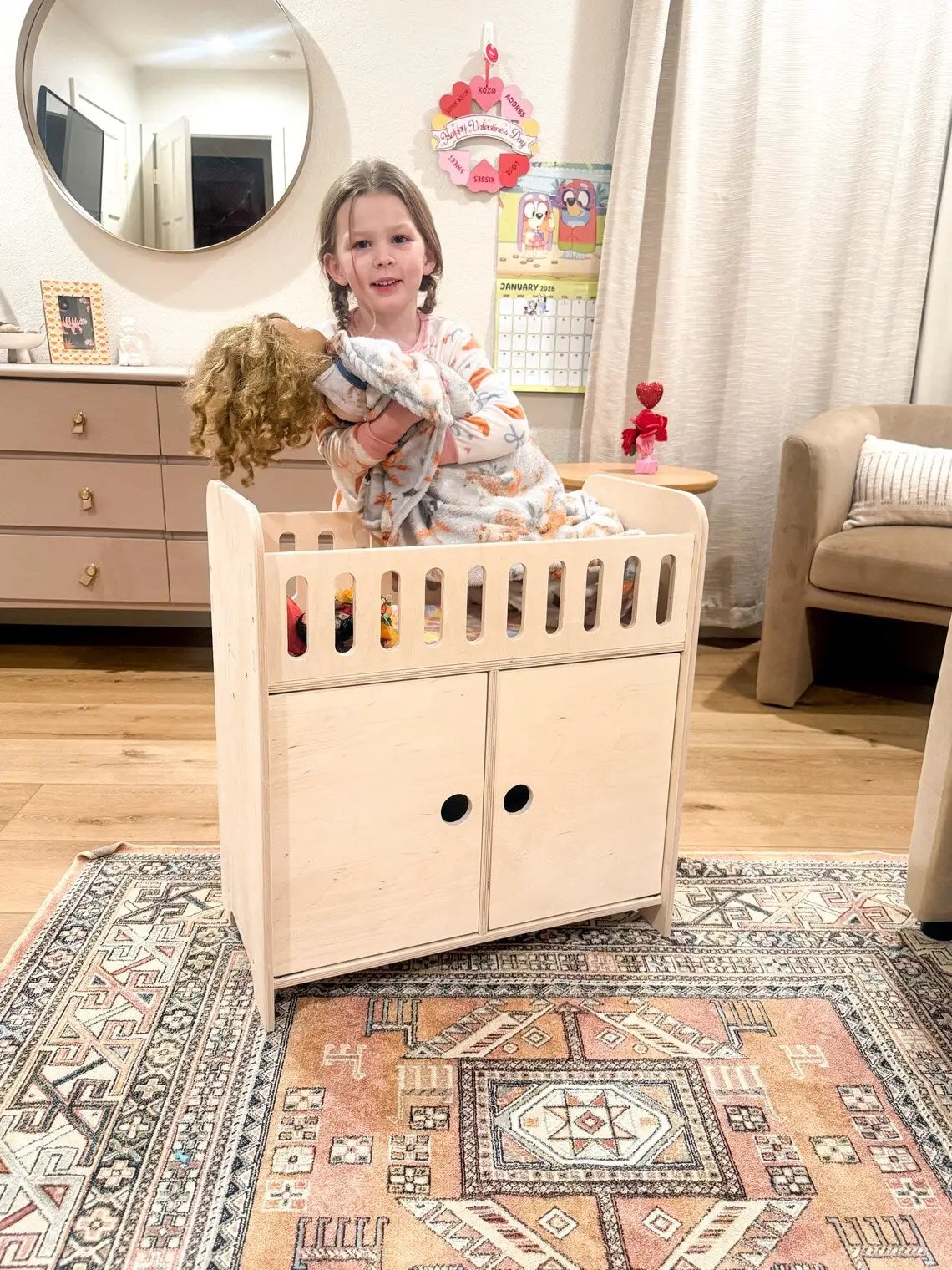 CLARA- Doll Crib with Storage by Bush Acres