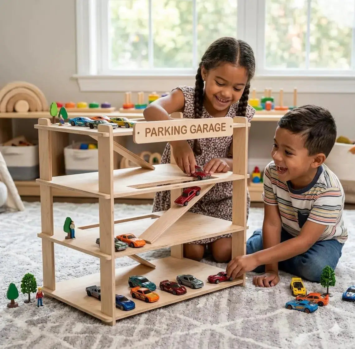 CADEN LIGHT- Toy Car Storage by Bush Acres
