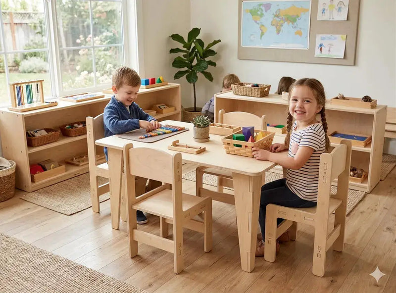 REMI- Rectangular Table with Set of 4 Chairs by Bush Acres
