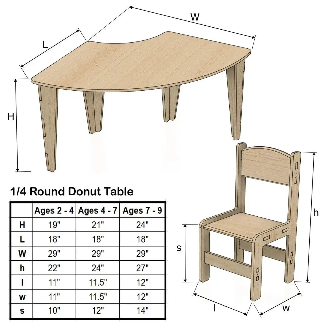 ASHTYN- U Shape Table with Set of 4 Chairs by Bush Acres