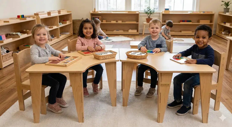 ASHTYN- U Shape Table with Set of 4 Chairs by Bush Acres