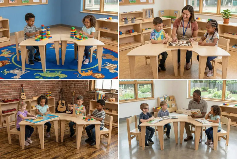 ASHTYN- U Shape Table with Set of 4 Chairs by Bush Acres