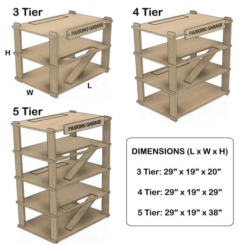 CADEN LIGHT- Toy Car Storage by Bush Acres