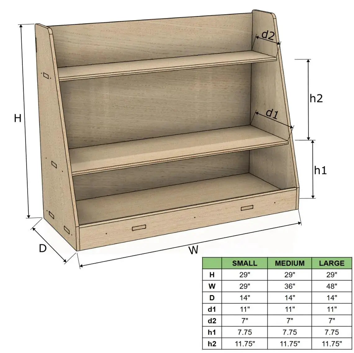 CARTER- Montessori Toy Shelf by Bush Acres