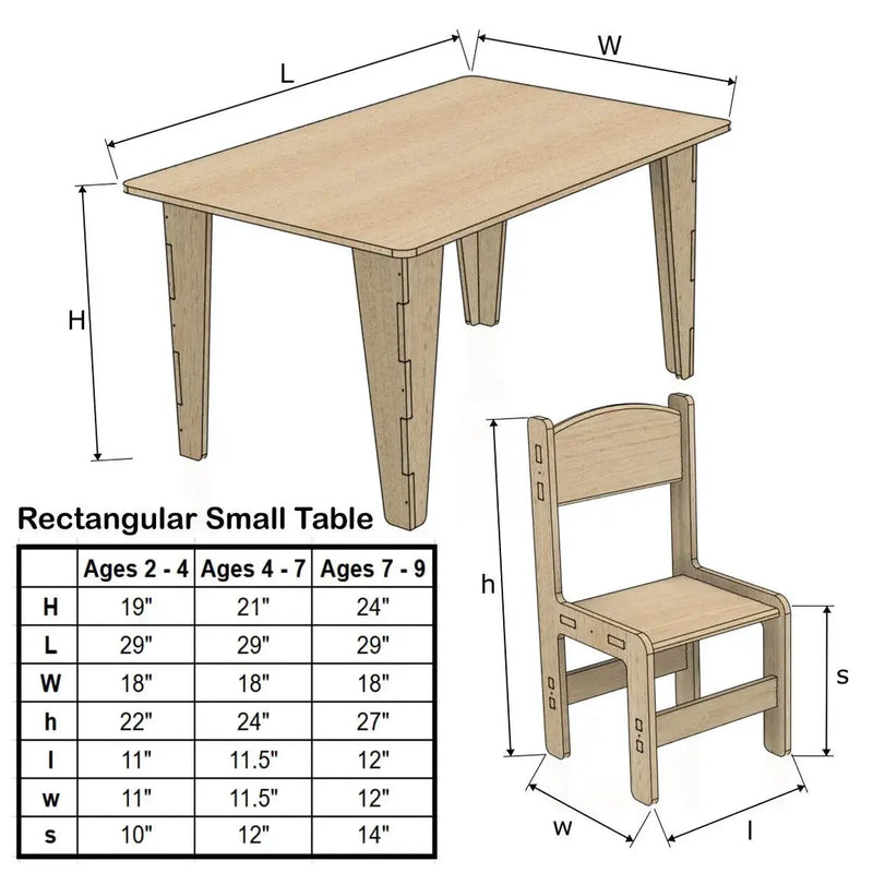 ASHLYN- Small Rectangular Table by Bush Acres