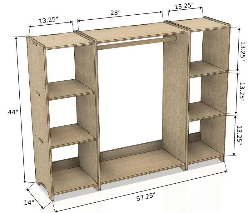 HARPER V2- Modular Wardrobe by Bush Acres