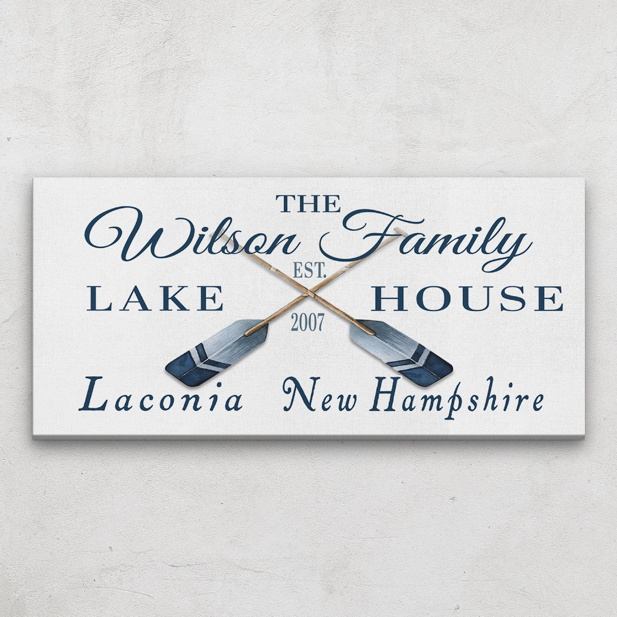 Personalizable Lake - Beach House Family Name Canvas Sign, photo 3 of 9