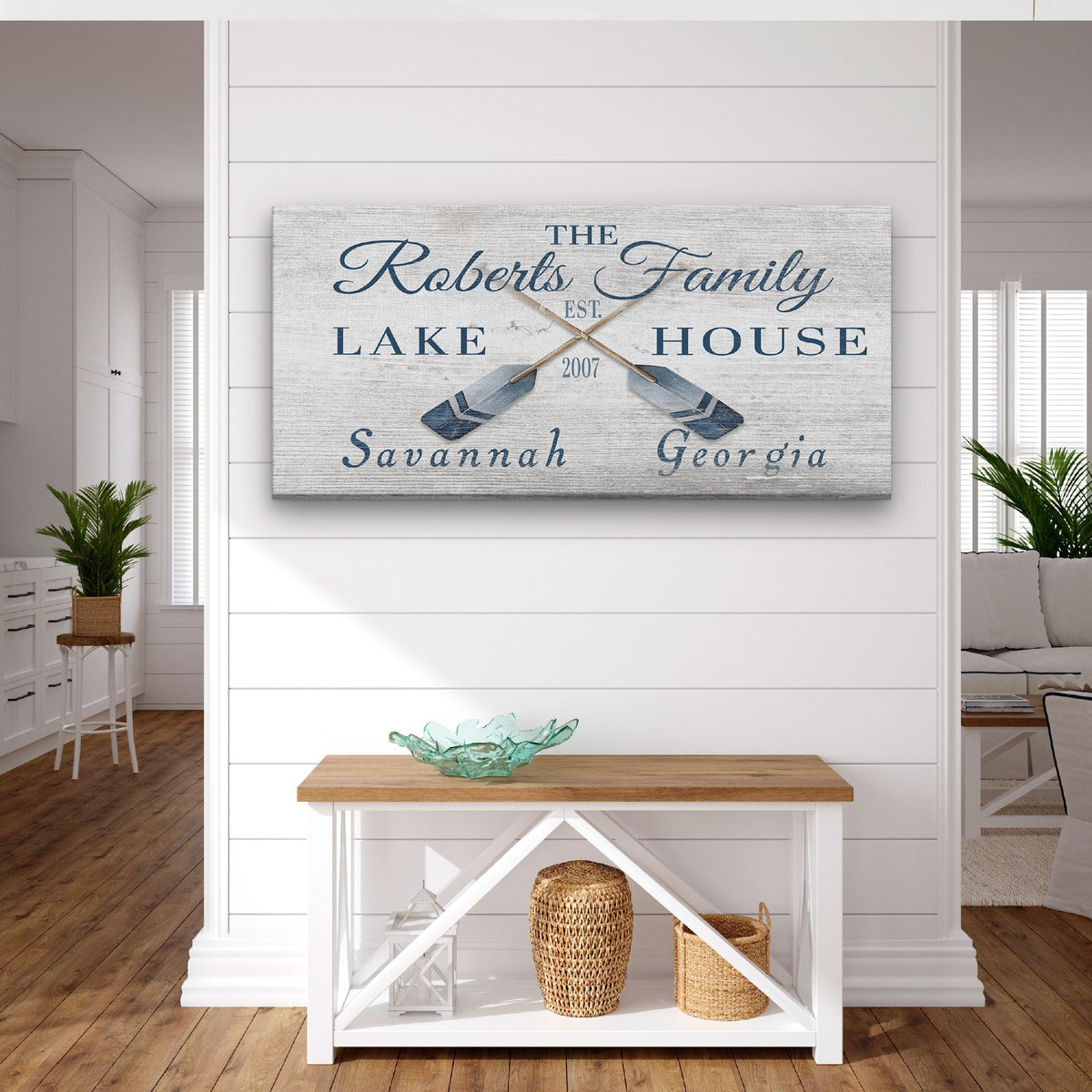 Personalizable Lake - Beach House Family Name Canvas Sign, photo 5 of 9