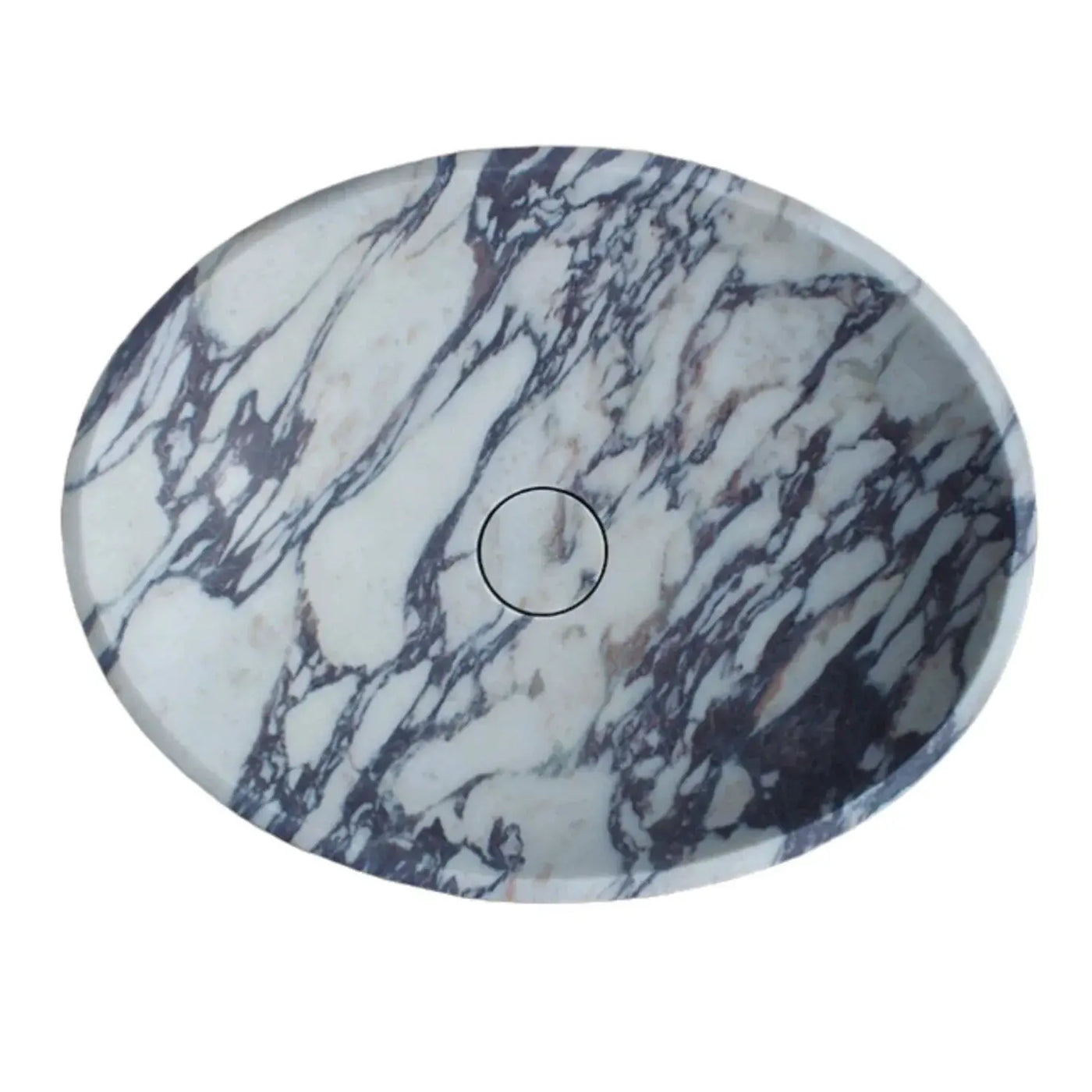 Calacatta Viola Marble Oval Above Vanity Bathroom Sink 14x18x5 by GobekDesign