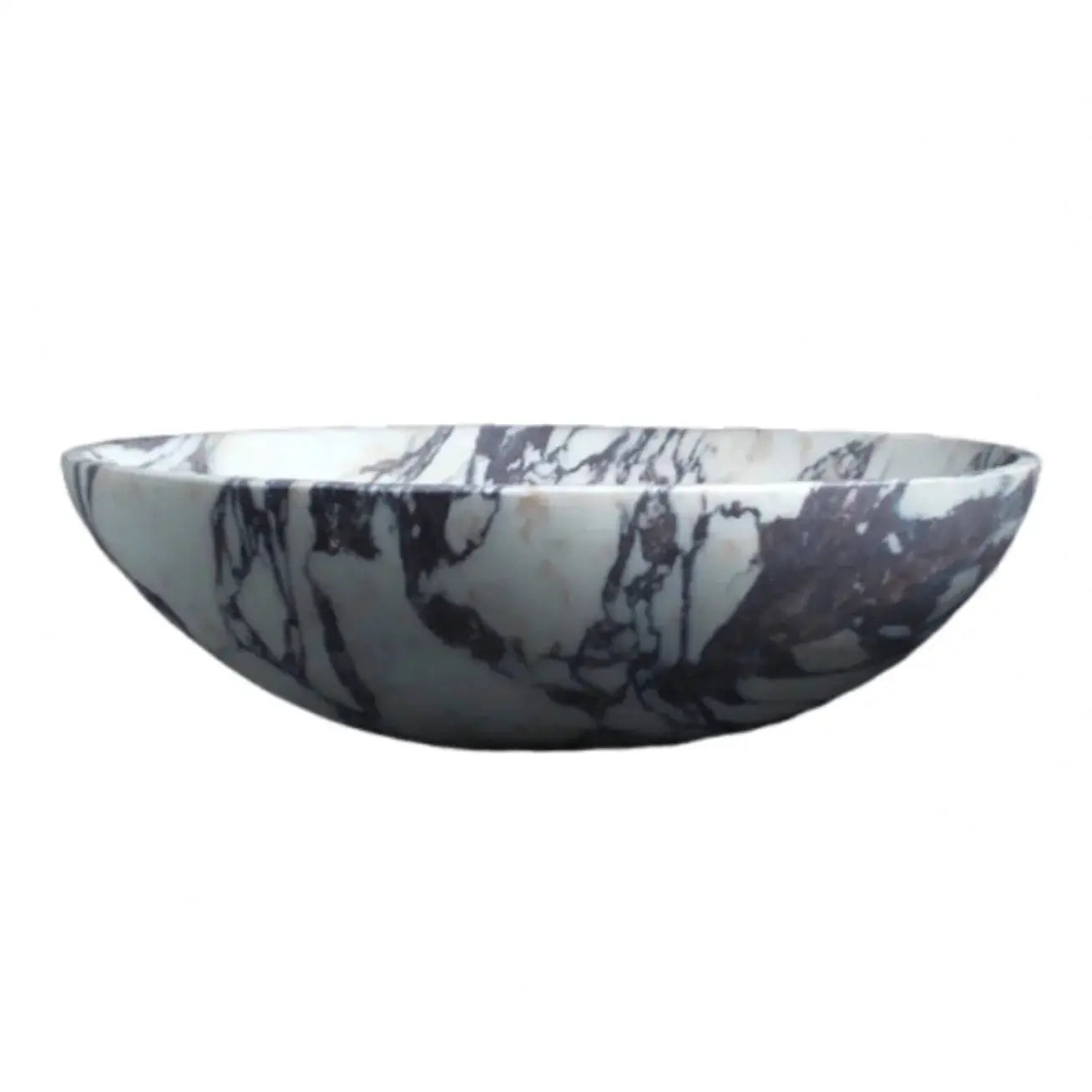 Calacatta Viola Marble Oval Above Vanity Bathroom Sink 14x18x5 by GobekDesign