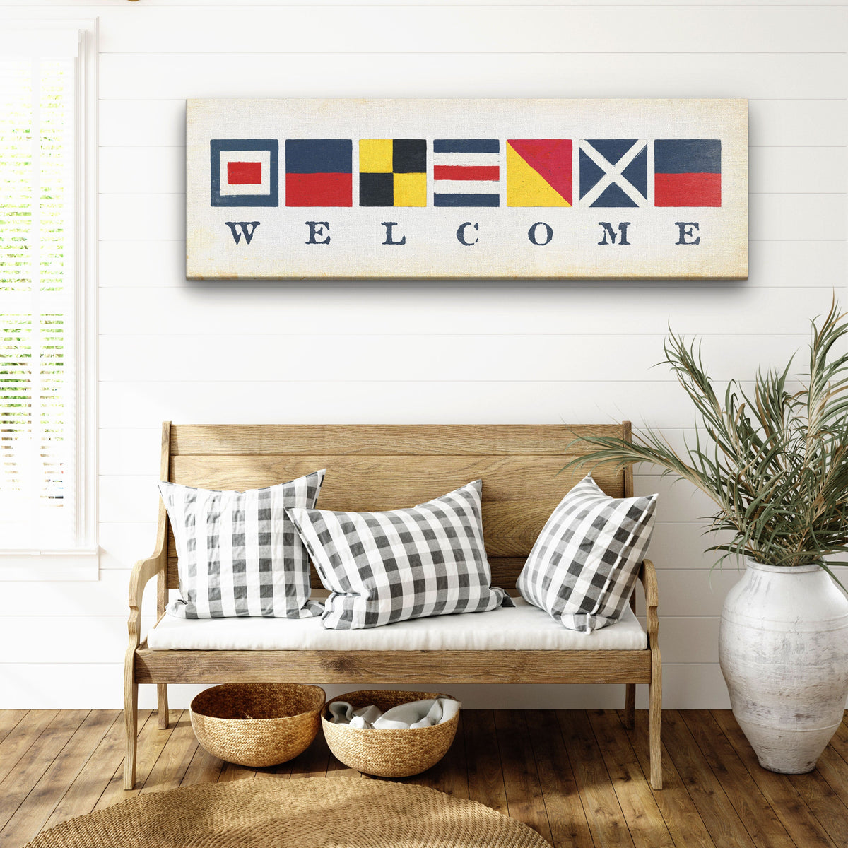 Nautical Welcome Flag Sign - Maritime Signal Flags - Coastal Wall Decor, photo 6 of 10