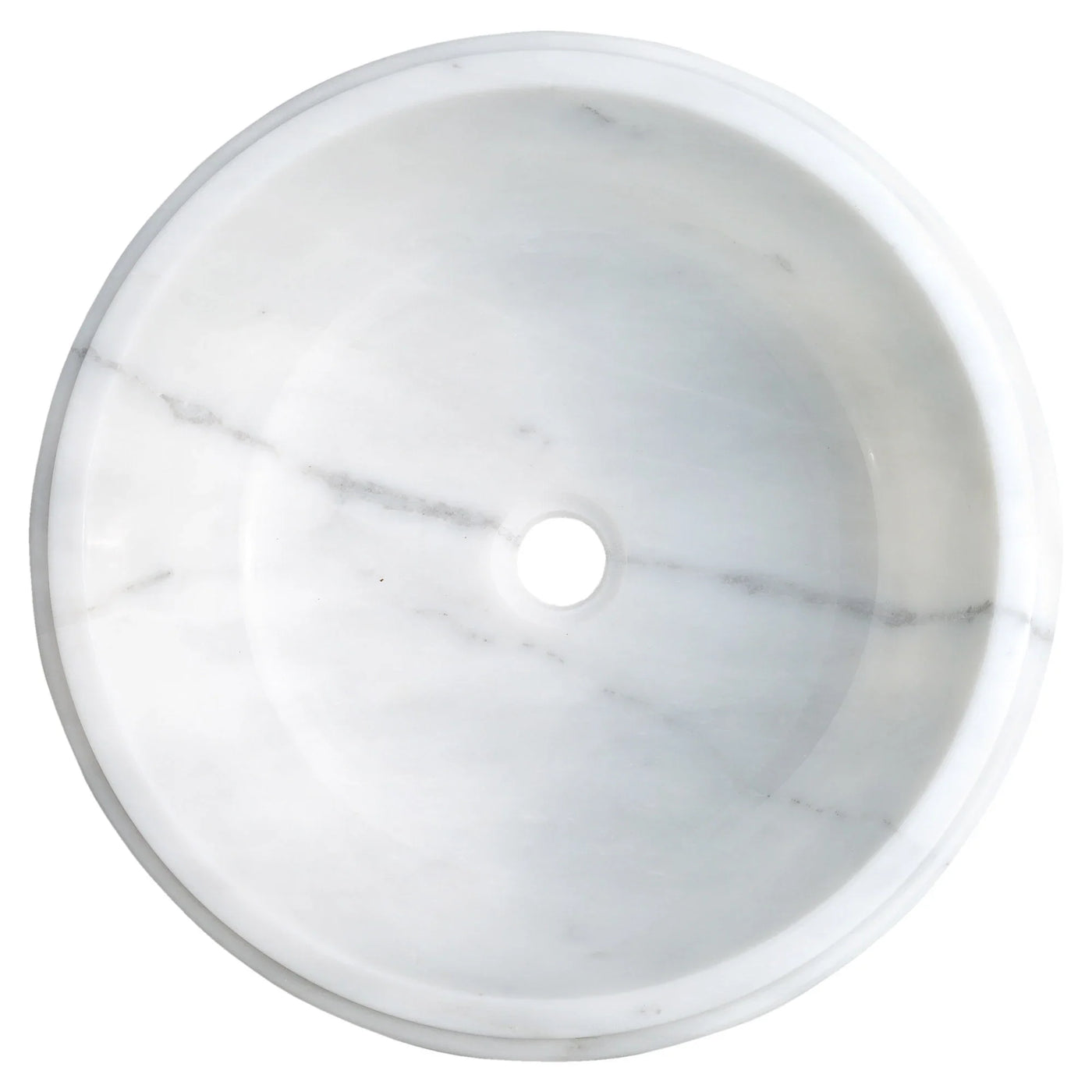 Carrara White Marble Waterfall Drop-in Sink Polished 17 inch by GobekDesign