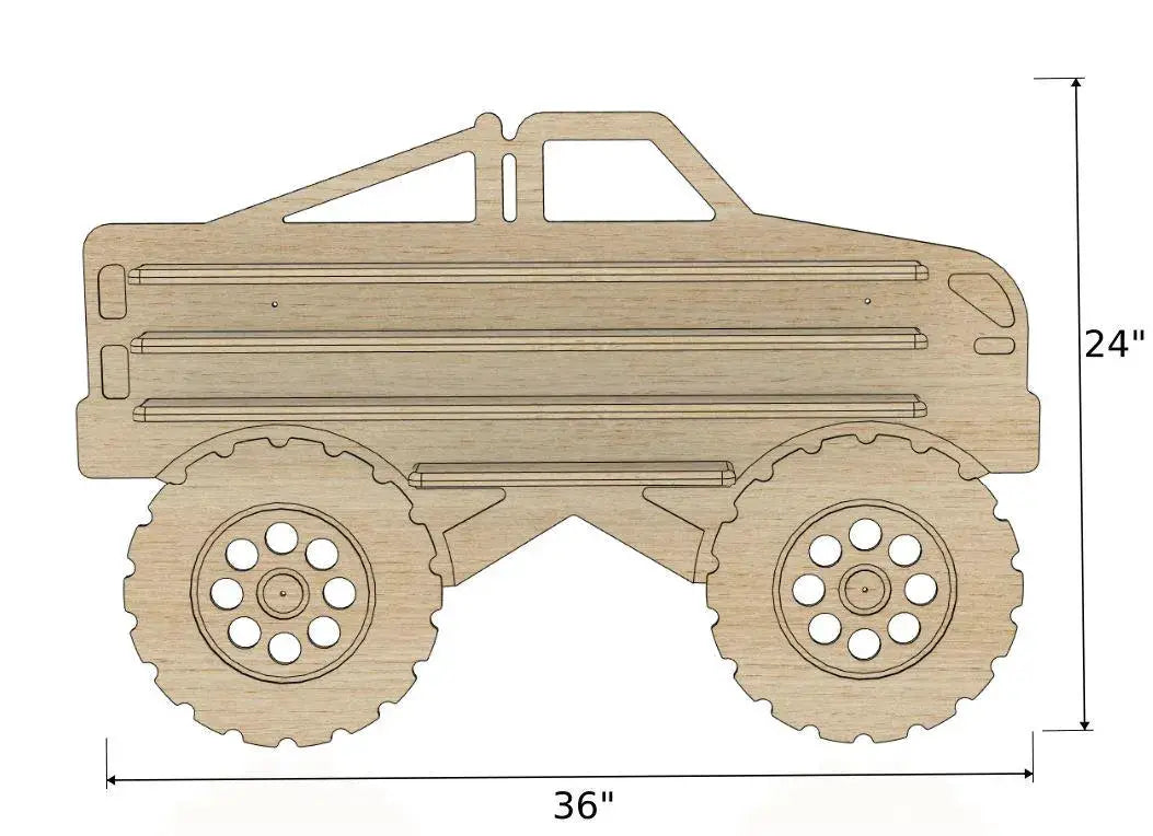 BIG DAWG- Monster Truck Toy Storage by Bush Acres