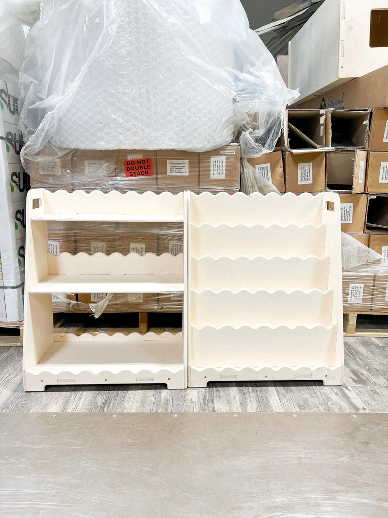 LORI SCALLOPED- Bookshelf + Toy Shelf Set by Bush Acres