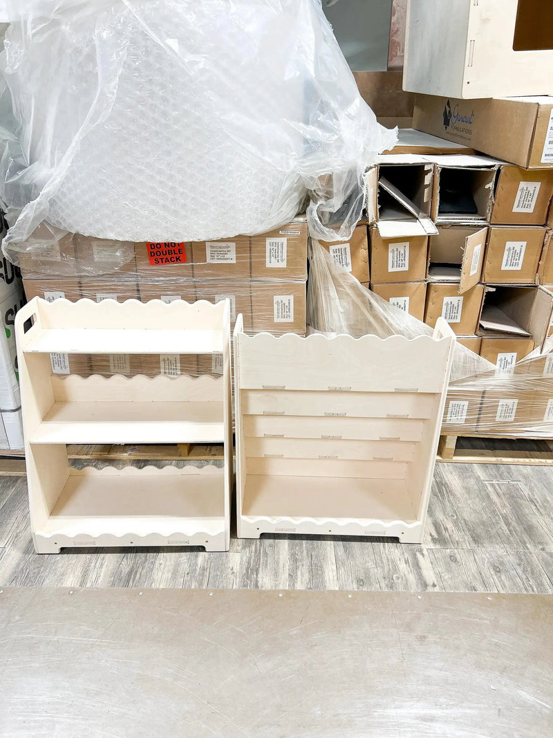 LORI SCALLOPED- Bookshelf + Toy Shelf Set by Bush Acres
