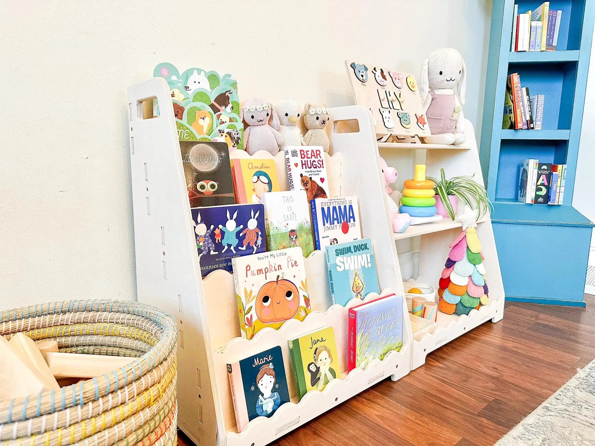 LORI SCALLOPED- Bookshelf + Toy Shelf Set by Bush Acres