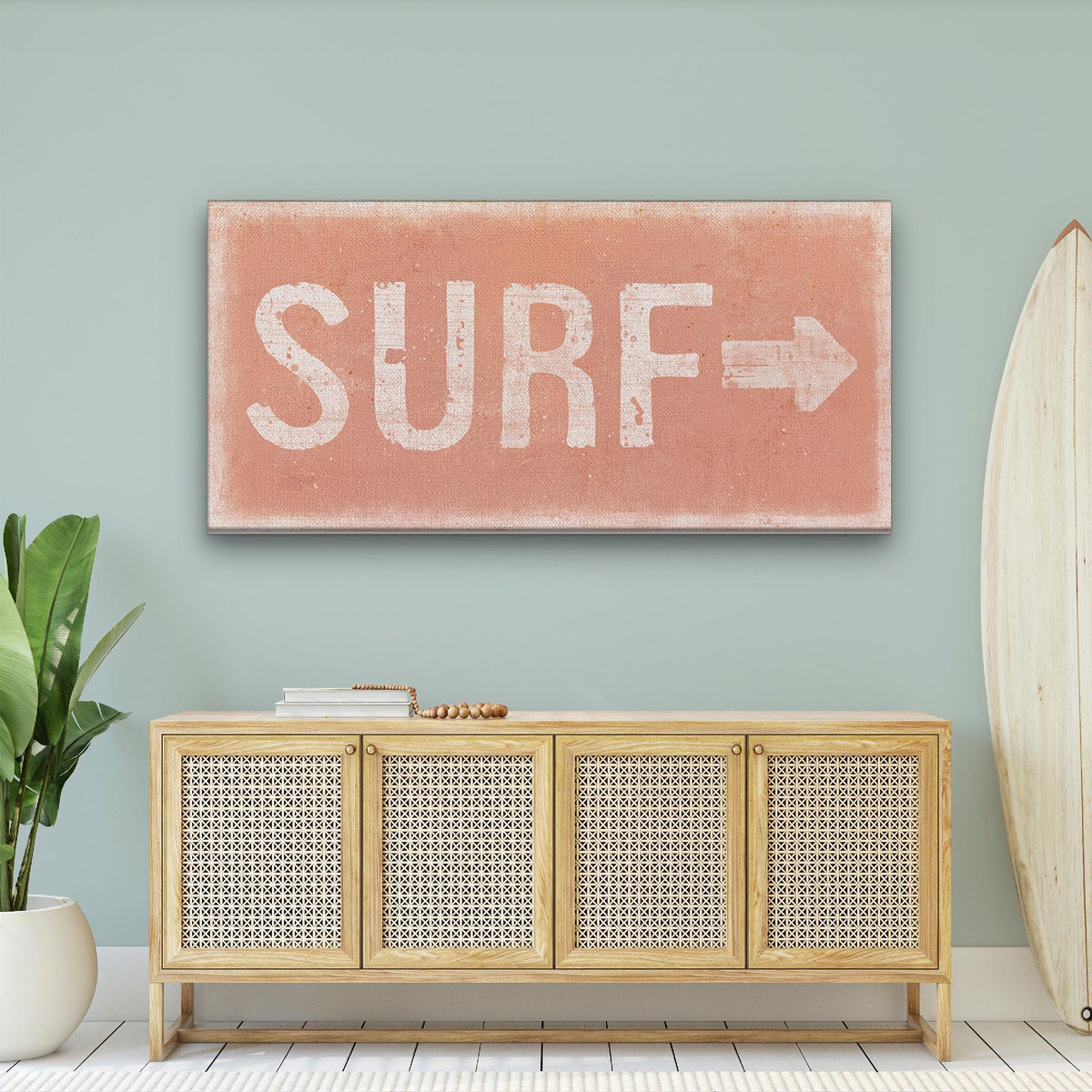 Distressed Surf Sign - Surf Shack Canvas Sign, photo 3 of 10