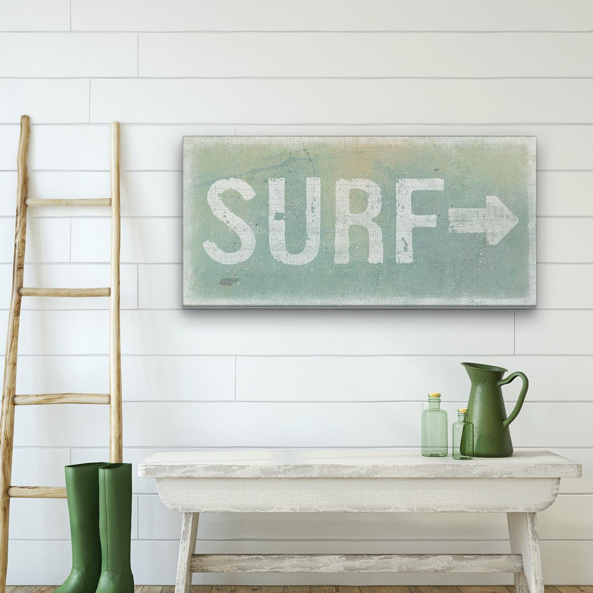 Distressed Surf Sign - Surf Shack Canvas Sign, photo 6 of 10