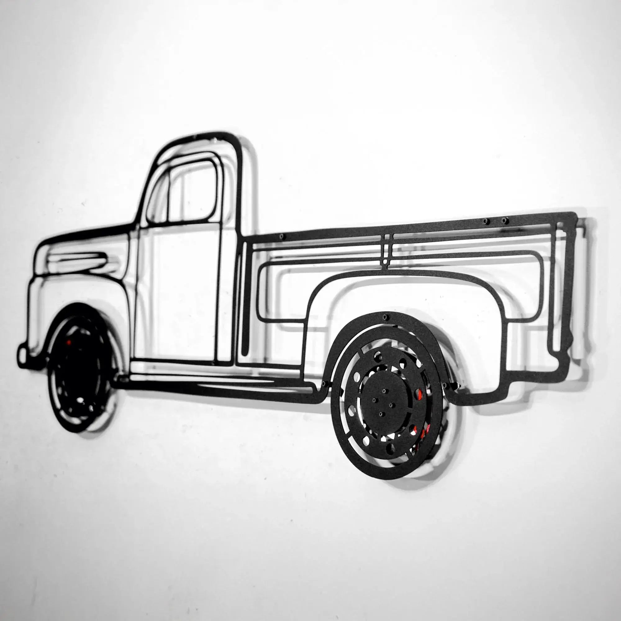Custom Car Metal Wall Art with Spinning Wheels, Personalized Car Design, Custom Auto Gift for Men, Garage Decor, Your Car Line Art-KAFMEKA048 by Enova Art