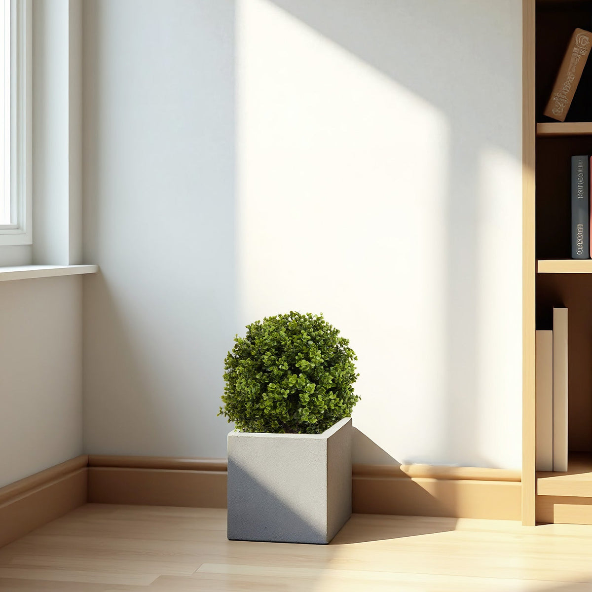 22in Boxwood Ball Shaped Artificial Topiary Shrubs Tree in Pot - Set of 2, photo 5 of 10