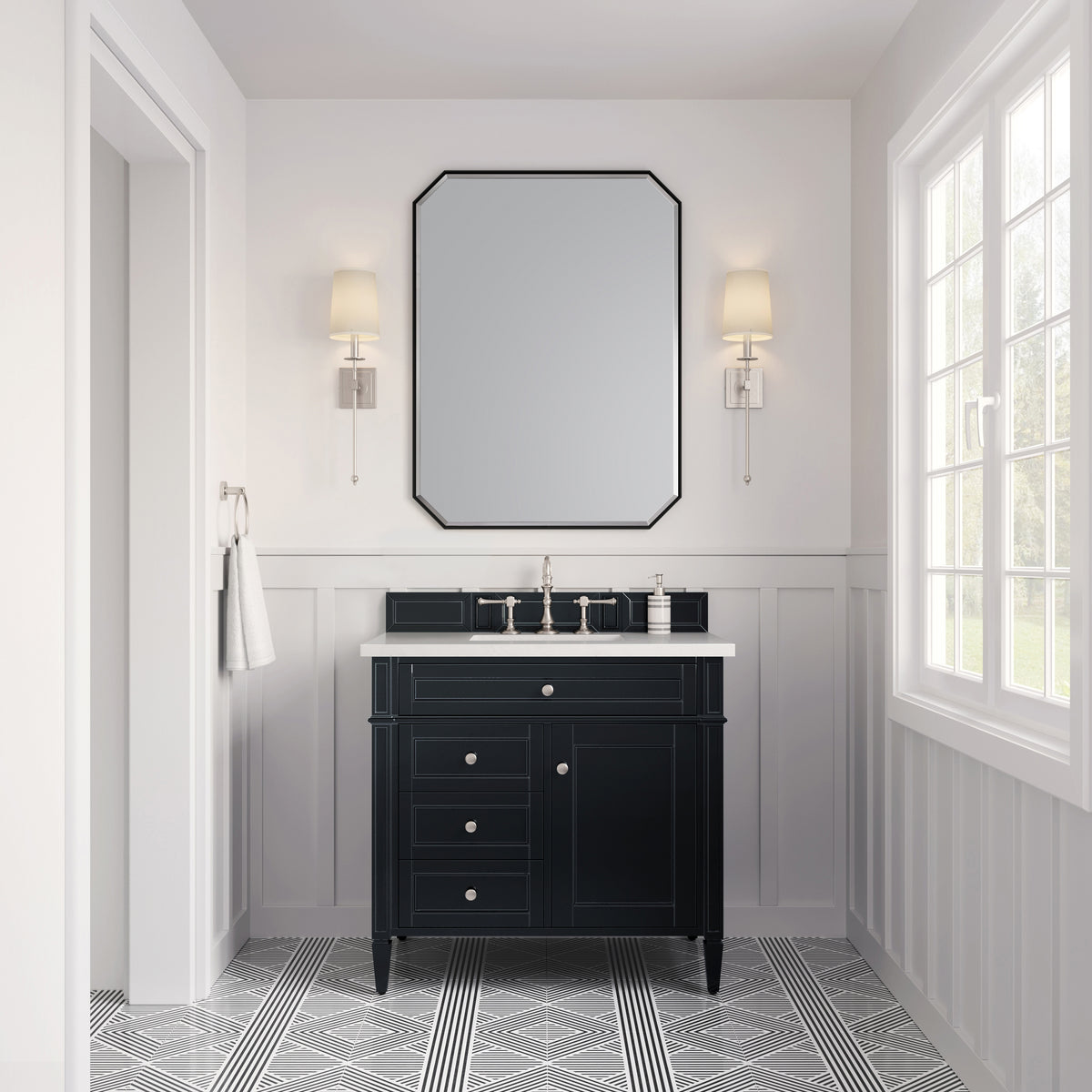 James Martin Brittany 36" Single Bathroom Vanity, Black Onyx, view 22